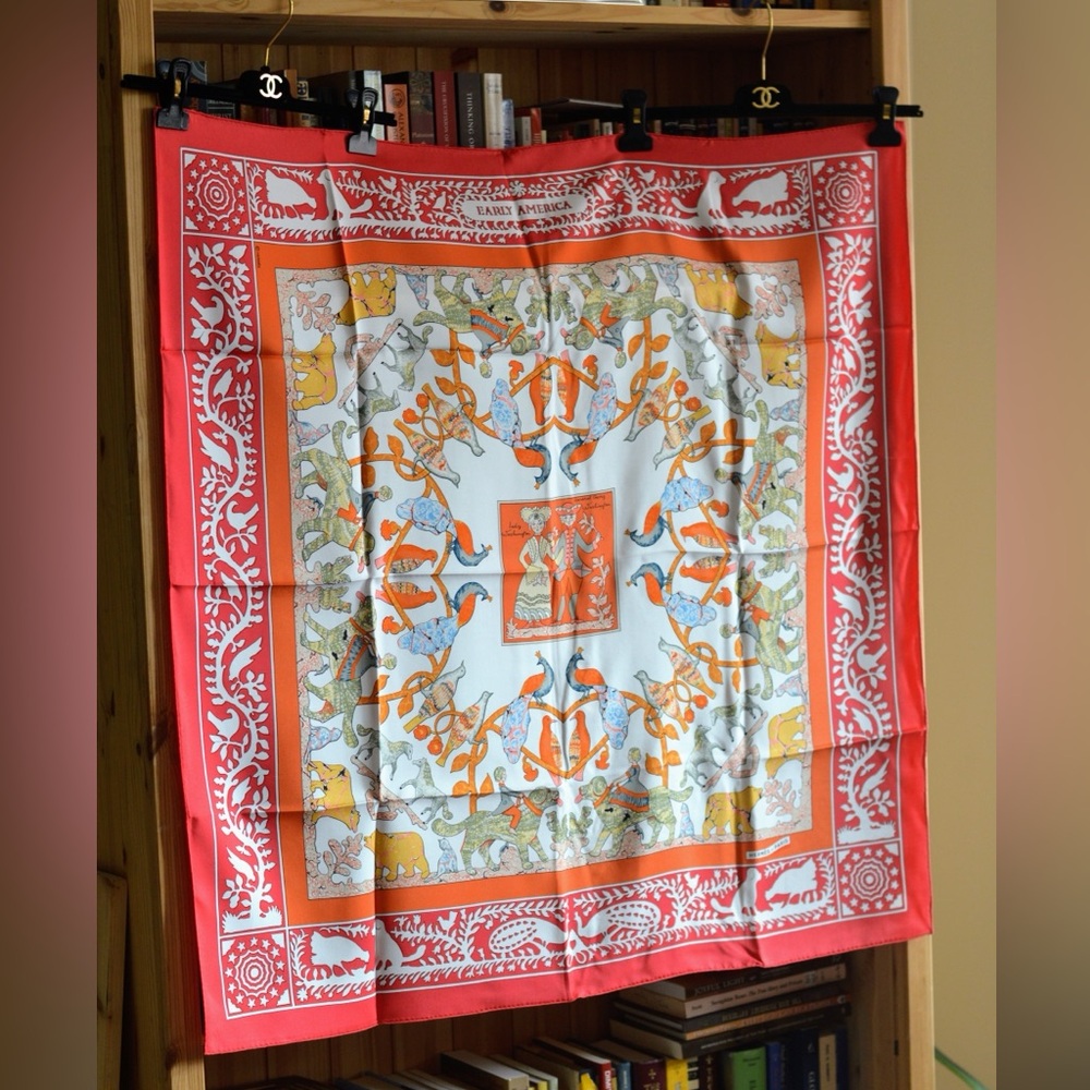 Hermes Early America silk 90cm scarf - Picture 9 of 16